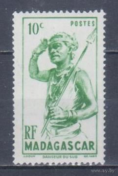 [938] Французские колонии. Мадагаскар 1946. Абориген.10с. МLН
