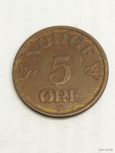 Норвегия 5 оре 1954