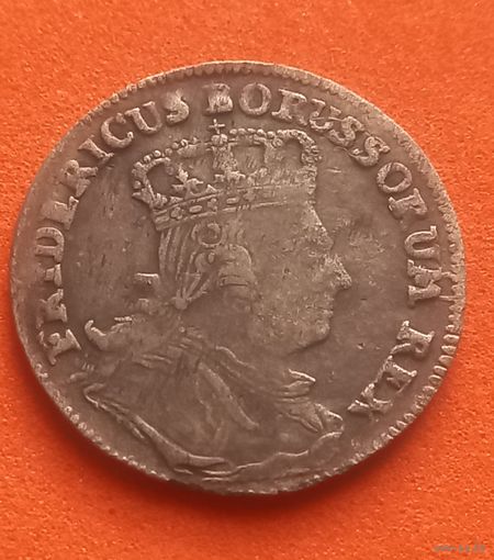 6 грошей 1757 г., Пруссия  , с 1 рубля, без мц