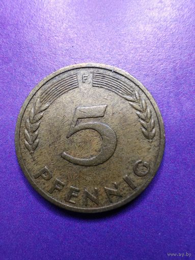 Германия ФРГ 5 пфеннингов 1949 F