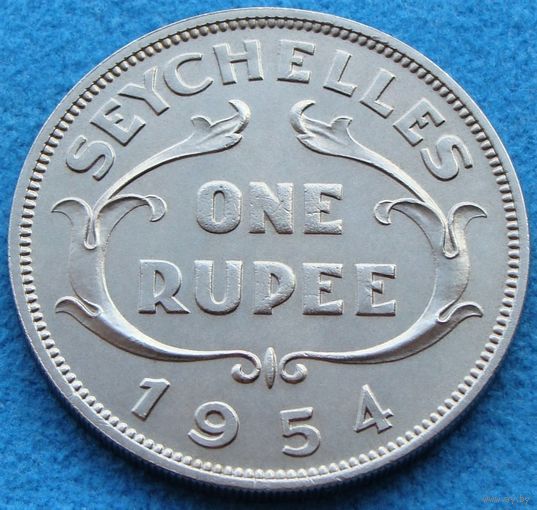 Сейшельские острова. 1 рупия 1954 год  KM#13  Тираж: 150.000 шт