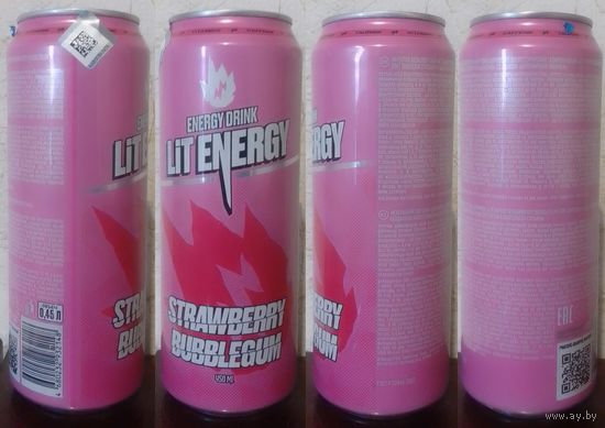 Банка от энергетика LIT ENERGY со вкусом Клубничной жевачки 450ml 2025 (ОБМЕН/ПРОДАЖА/ТОРГ) 1лот=1шт