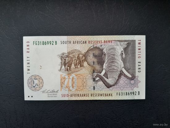 20 рандов 1993 года. ЮАР. aUNC.  Распродажа.