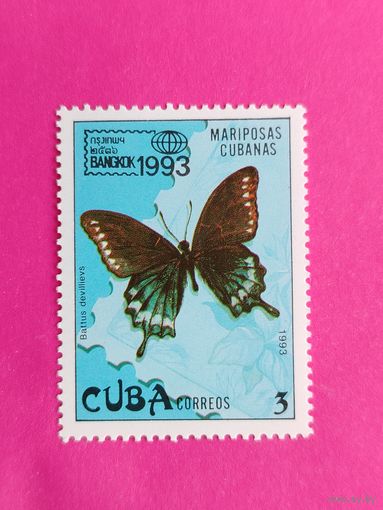 Куба. Бабочка. ( 1 марка ) 1993 года. 5-1.