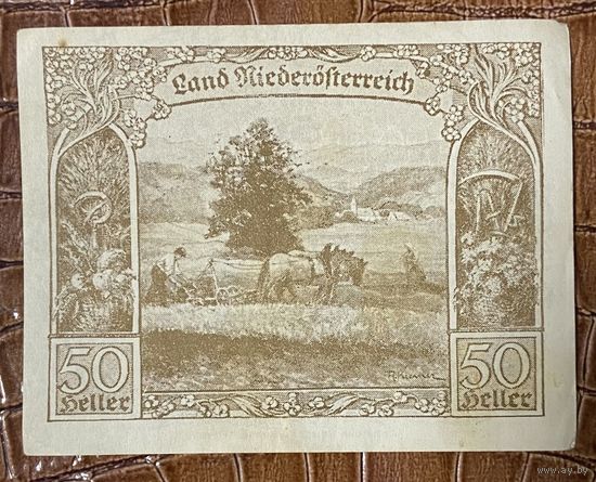 Нотгельд Австрия Ниедостерейх 50 геллеров 1920 год
