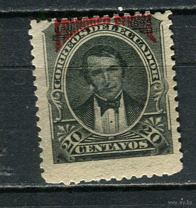 Эквадор - 1894 - Президент Висенте Рокафуэрте 20C с надпечаткой. Dienstmarken - [Mi.12d] - 1 марка. MH.  (LOT Gg43)-T3P29