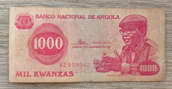 Werty71 Ангола 1000 кванза 1976 банкнота