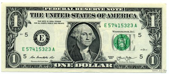 1 доллар 2013 E 1
