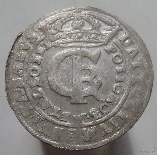Тымф , злотовка (30 грошей) 1666 года AT, отличное коллекционное состояние , редкая в подобном состоянии, с 1 рубля !!!