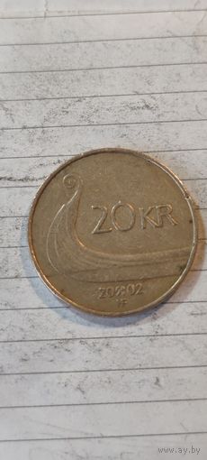 Норвегия 20 крон 2002