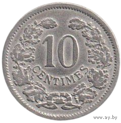 Великое Герцогство Люксембург. 10 сантимов 1901. Великий Герцог Адольф Нассау-Люксембургский.