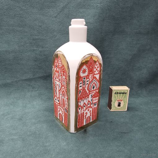 Старт с 1 Рубля !!! Бутылка для Святой воды Киевская Русь Храм Церковь Штоф Фарфор Коростень !!!