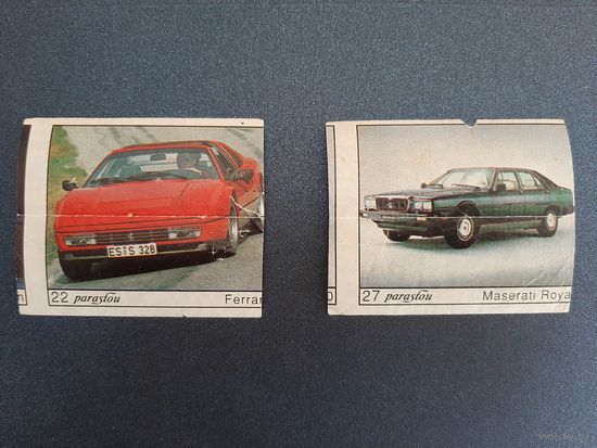 Вкладыши Parastou (Car 2000). Редкая автосерия. Состояние хорошее. В коллекцию.