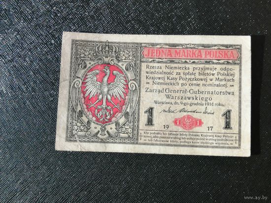 Польша 1 марка 1917