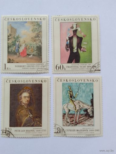 Марки  Живопись  Чехословакия 1967   4 шт. -  4,00 руб.