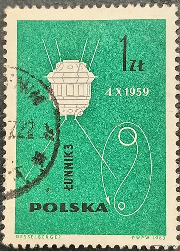 Польша 1963. Космическая станция Луна-3. Марка из серии