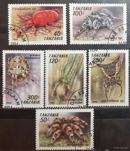 Танзания. 1994 год. Фауна. Пауки (1093)