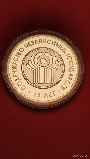 1 рубль 2006. СНГ 15 лет. Беларусь. С рубля. (02)