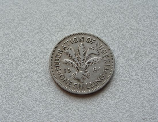 Нигерия. (Британская) 1 шиллинг 1961 год  КМ#5  Тираж: 48.584.000 шт