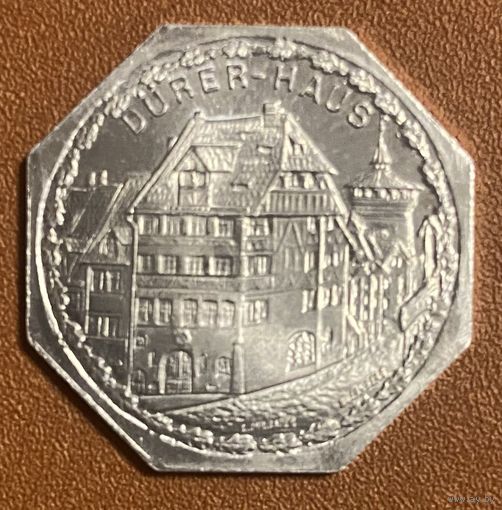 Германия Нюрнберг нотгельд 20 пфеннигов 1919 год. Дом Дюрера. трамвайный жетон