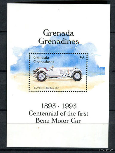 Гренада и Гренадины - 1993 - Старинные Автомобили - [Mi. bl. 295] - 1 блок. MNH.