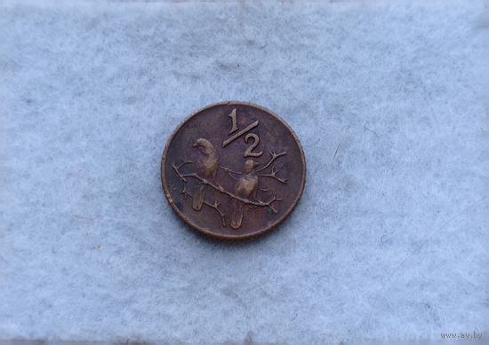 Werty71 ЮАР 1/2 цента пенни 1970 Южная Африка Воробьи