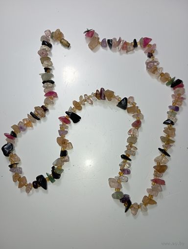 Винтажные Бусы тыжолые стеклянные .