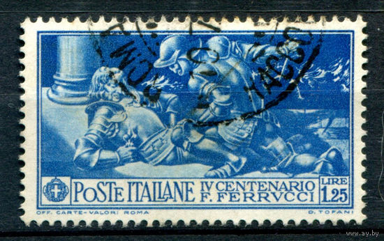 Италия (Королевство) - 1930г. - Франческо Ферруччи, 1,25 L - 1 марка - гашёная [Mi 340]. #1-It-24-B-1