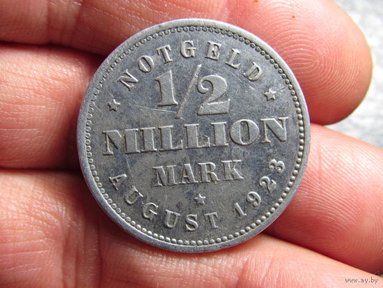 Германия.  500.000 марок, 1923 Город Гамбург. С 20 копеек. Распродажа коллекции. Смотрите другие лоты.