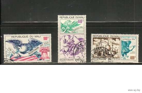 Мали-1976 (Мих.532-534) гаш. , США, Орлы, Корабль (полная серия)