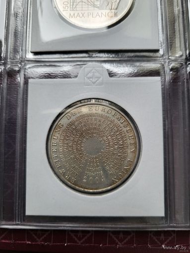 10 евро 2004 Германия Расширение Евросоюза! Серебро 18 грамма 925 пробы 0,535 унции! ВОЗМОЖЕН ОБМЕН!