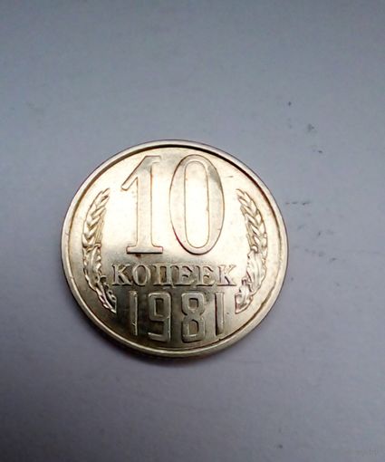 10 копеек 1981 г UNC