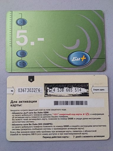 Телефонная карта.