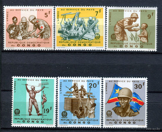 Конго (Киншаса) - 1965г. - Армия на службе страны - полная серия, MNH [Mi 246-251] - 6 марок