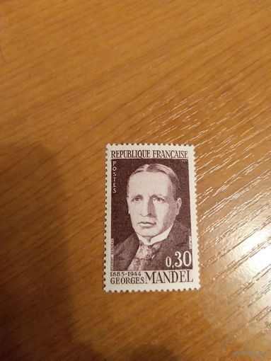 1964 Франция 20 лет со дня смерти Жоржа Манделы политического деятеля чистая клей MNH** выпускалась одиночкой (5-2)