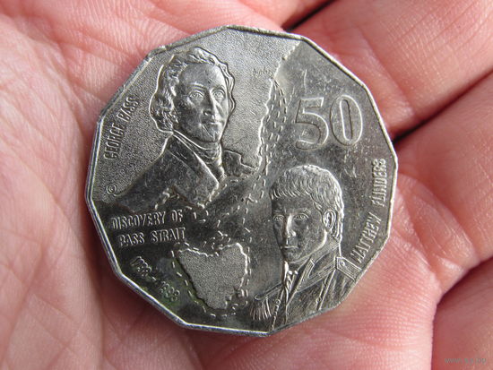 Австралия. 50 центов, 1998, 200 лет путешествию Джорджа Басса и Мэтью Флиндерса. С 20 копеек. Распродажа коллекции. Смотрите другие лоты.