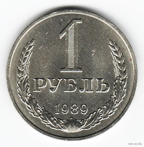 1 рубль 1989 год _состояние аUNC/UNC