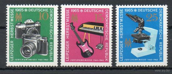 Лейпцигская осенняя ярмарка ГДР 1965 год серия из 3-х марок