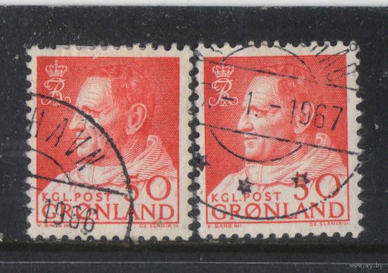 Гренландия автономия в составе Дании 1965 Фредерик IX в апораке Стандарт #65