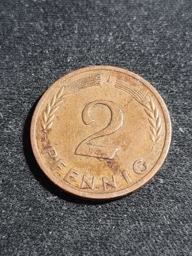 Германия 2 пфеннига 1971 J