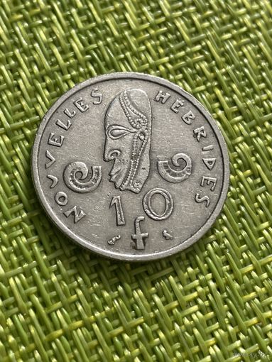 Новые Гебриды 10 франков 1967 г