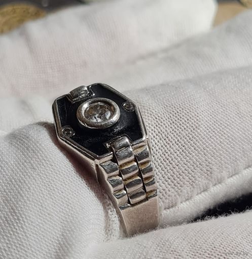 С РУБЛЯ! много лотов, Перстень печатка, серебро 925 #4