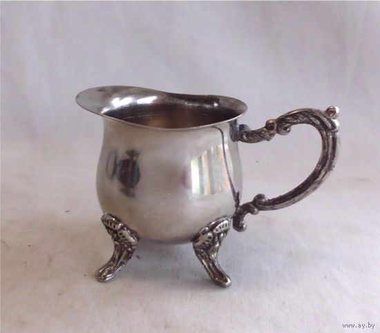 Сливочник Молочник Эгоист Сольница Солонка Серебрение Англия 04