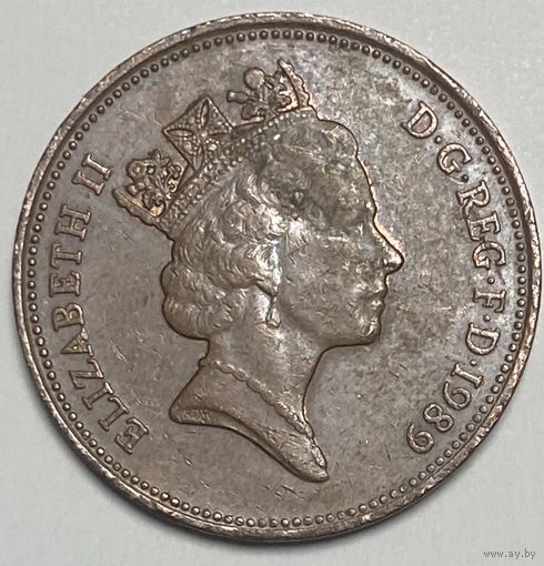 Монета Великобритания 2 пенса 1989 года. Елизавета II