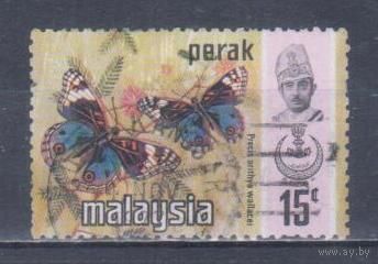 [1840] Малайзия,Перак 1971. Фауна.Бабочка. Гашеная марка.