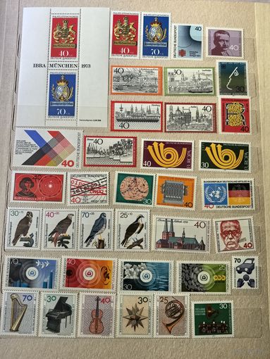 Годовой набор марок ФРГ 1973-1974(79 евро)