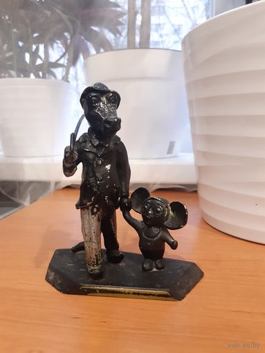 Статуэтка Гена и Чебурашка,  Касли , 1969 , СССР