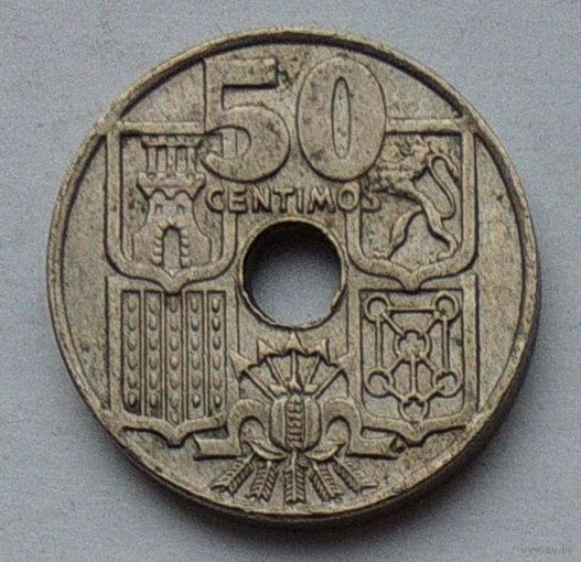 Испания 50 сентимо 1949 г.