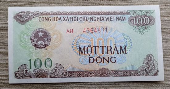 Werty71 Вьетнам 100 донгов 1991 UNC банкнота