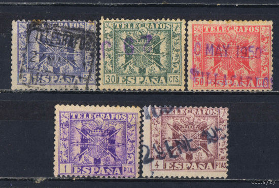 Испания Телеграфные 1949 Эмблема  Стандарт #85,88-91